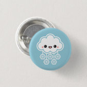 Cute Snow Cloud Ronde Button 3,2 Cm (Voorkant /achterkant)