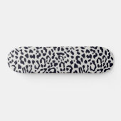 Cute Snow Leopard Animal Print Patroon Persoonlijk Skateboard (Horizontaal)