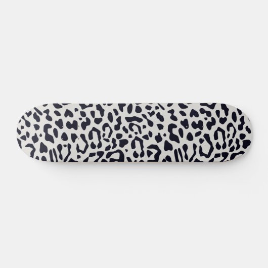 Cute Snow Leopard Animal Print Patroon Persoonlijk Skateboard (Horizontaal)