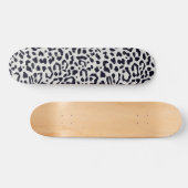 Cute Snow Leopard Animal Print Patroon Persoonlijk Skateboard (Horizontaal)