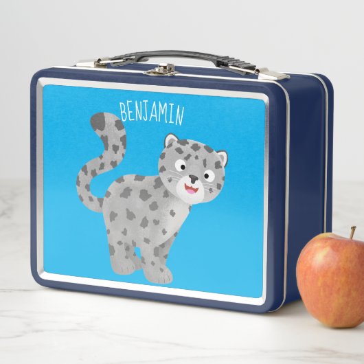 Cute snow leopard cartoon (In situ)