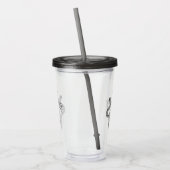 Cute snow leopard cartoon acryl drinkbeker (Links)