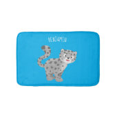 Cute snow leopard cartoon badmat (Voorkant)