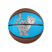 Cute snow leopard cartoon basketbal (Voorkant)