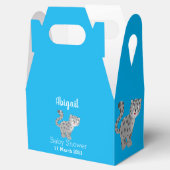 Cute snow leopard cartoon bedankdoosjes (Geopend)