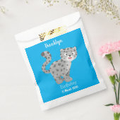 Cute snow leopard cartoon bedankzakje (Gezegeld)