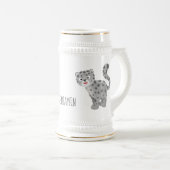 Cute snow leopard cartoon bierpul (Voorkant rechts)