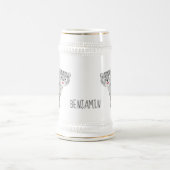 Cute snow leopard cartoon bierpul (Center)