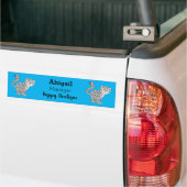 Cute snow leopard cartoon bumpersticker (Op Truck)