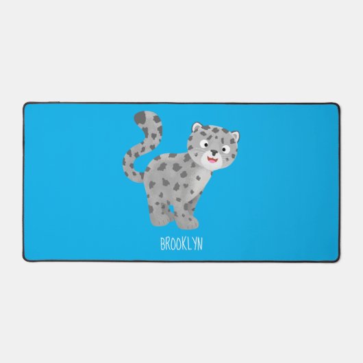 Cute snow leopard cartoon bureaumat (Voorkant)
