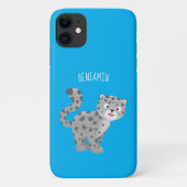 Cute snow leopard cartoon Case-Mate iPhone case (Achterkant)