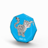 Cute snow leopard cartoon fotoblokken (Rechts)