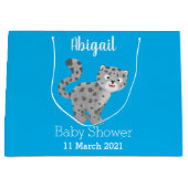 Cute snow leopard cartoon groot cadeauzakje (Voorkant)