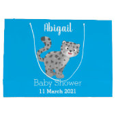 Cute snow leopard cartoon groot cadeauzakje (Achterkant)