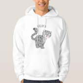Cute snow leopard cartoon hoodie (Voorkant)