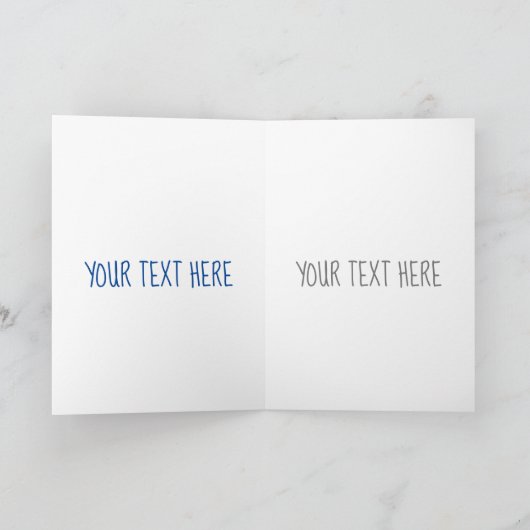 Cute snow leopard cartoon kaart (Binnen)