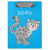 Cute snow leopard cartoon klembord (Voorkant)
