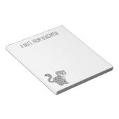 Cute snow leopard cartoon notitieblok (Schuin)