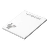 Cute snow leopard cartoon notitieblok (Linkerzijde)