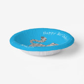 Cute snow leopard cartoon papieren kommen (Gebogen)