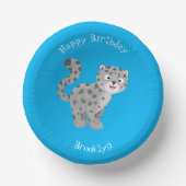 Cute snow leopard cartoon papieren kommen (Voorkant)
