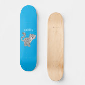 Cute snow leopard cartoon persoonlijk skateboard (Voorkant)