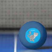 Cute snow leopard cartoon pingpongbal (Net)
