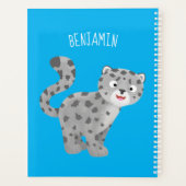 Cute snow leopard cartoon planner (Achterkant)