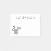Cute snow leopard cartoon post-it® notes (Voorkant)