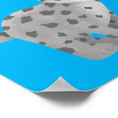 Cute snow leopard cartoon poster (Hoek)