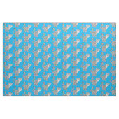 Cute snow leopard cartoon stof (Fat Quarter)