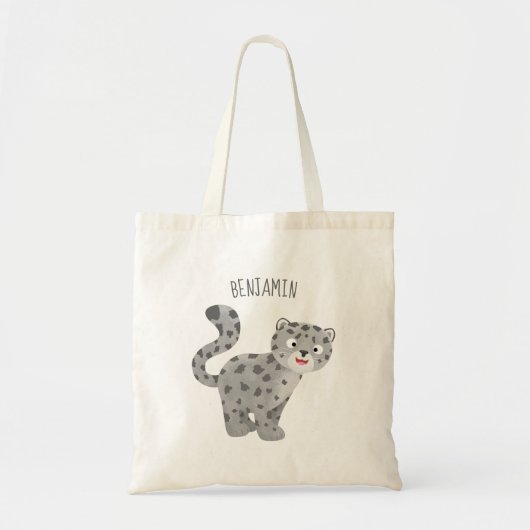 Cute snow leopard cartoon tote bag (Voorkant)