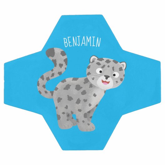 Cute snow leopard cartoon voetbal (Enkel)