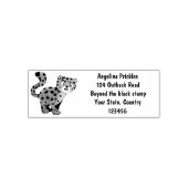 Cute snow leopard cartoon  zelfinktende stempel (Design)