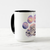 Cute Snow Leopard Paw Mountain Design Mok (Voorkant links)