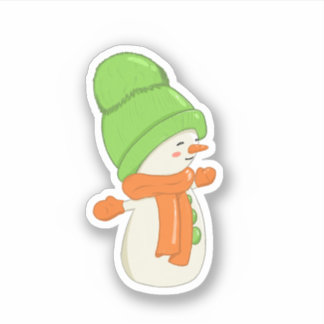 Cute Snow man sticker