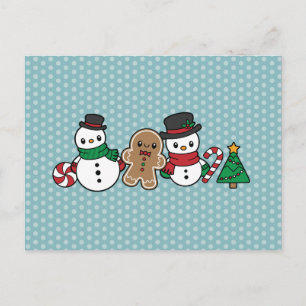 Cute Snow Pals briefkaart