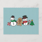 Cute Snow Pals briefkaart (Voorkant)