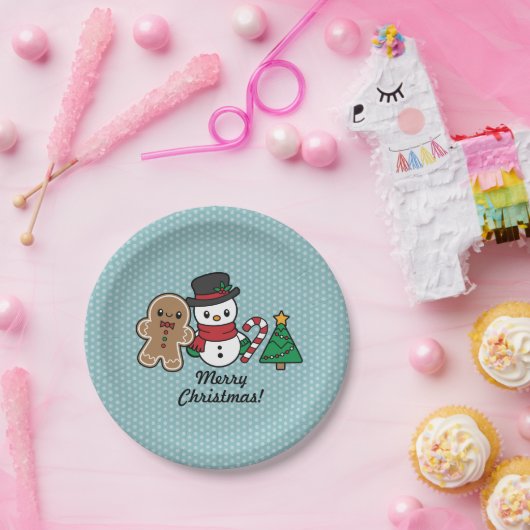 Cute Snow Pals paper borden Papieren Bordje (Feest)