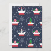 Cute Snow Wereldbol met een sneeuwkerstfeest Kaart (Achterkant)