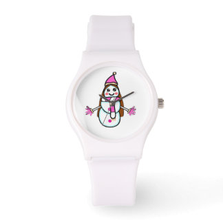 Cute Snow Woman Fairness Message – Unique Kids & T Horloge