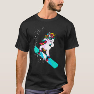 Cute Snowboard Unicorn Women Snowboarding Snowboar T-shirt