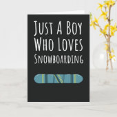 Cute Snowboarder Cards For Boys Kids Winter Sports Kaart (Gele Bloem)