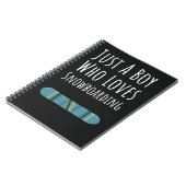 Cute Snowboarder Gifts For Boys Kids Winter Sports Notitieboek (Linkerzijde)