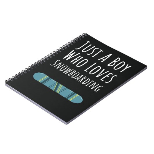 Cute Snowboarder Gifts For Boys Kids Winter Sports Notitieboek (Linkerzijde)