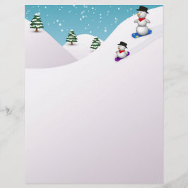 Cute Snowboarding Snowmen