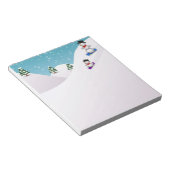 Cute Snowboarding Snowmen Notitieblok (Schuin)