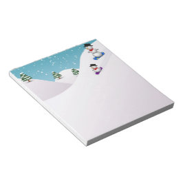 Cute Snowboarding Snowmen Notitieblok