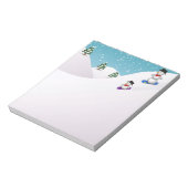 Cute Snowboarding Snowmen Notitieblok (Linkerzijde)