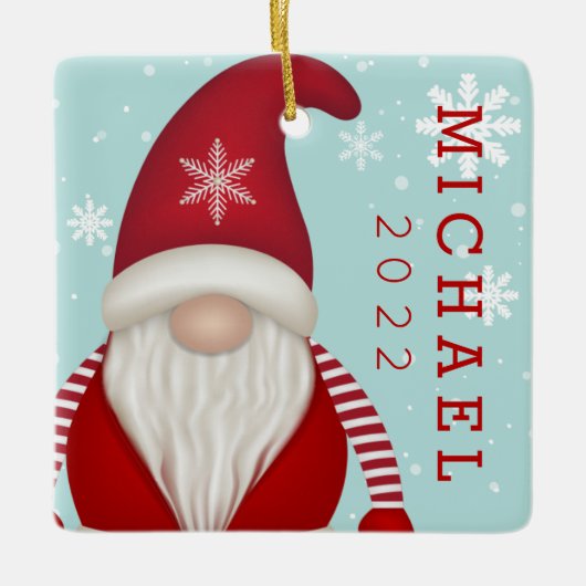 Cute Snowflake keramisch keramisch sieraad Keramisch Ornament (Voorkant)